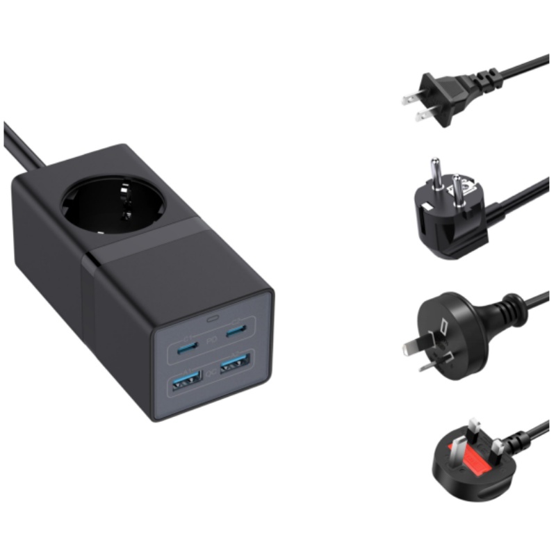 GaN 2C+2A Настольный адаптер питания с удлинителем